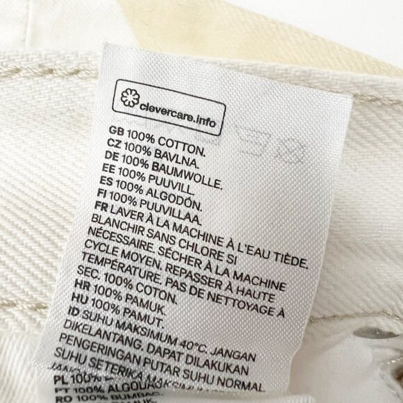 H&M Studio Collection Straight Slim Jeans. Light Beige Striped. Size 2 - Picture 6 of 15